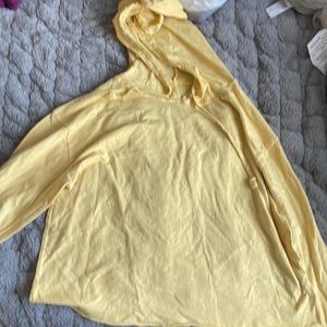 yellow cropped hoodie